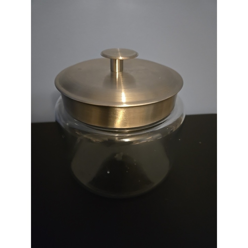 Anchor Hocking Montana Clear Glass Apothecary Jar Canister w/Stainless Steel Lid